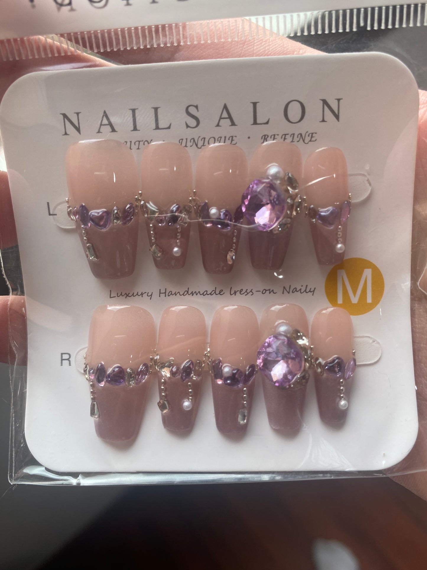 Press On Nails - Coffin - Talla M