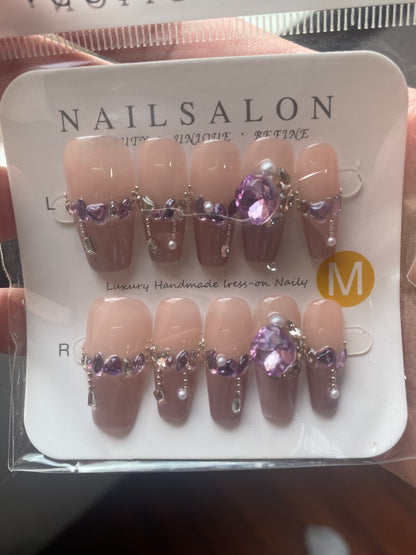 Press On Nails - Coffin - Talla M